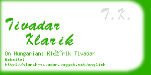 tivadar klarik business card